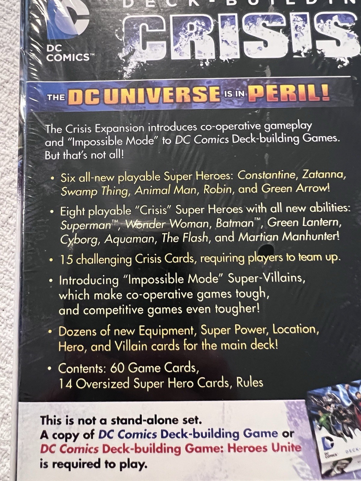 DC Comics Deck-Building Game: Crisis Pack 1 (Card Game Expansion) New Sealed