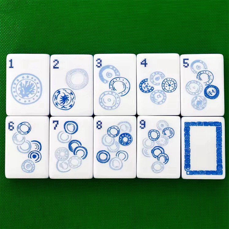 Designer Inspired American Mahjong Set | White Acrylic Tiles + Matching Mat