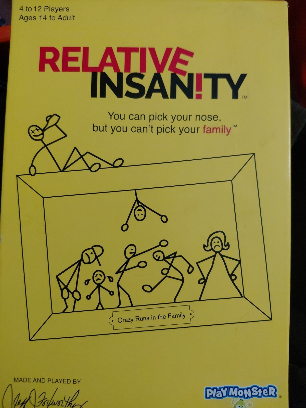 RELATIVE INSANITY Family Party Game Created by Jeff Foxworthy PLAYMONSTER