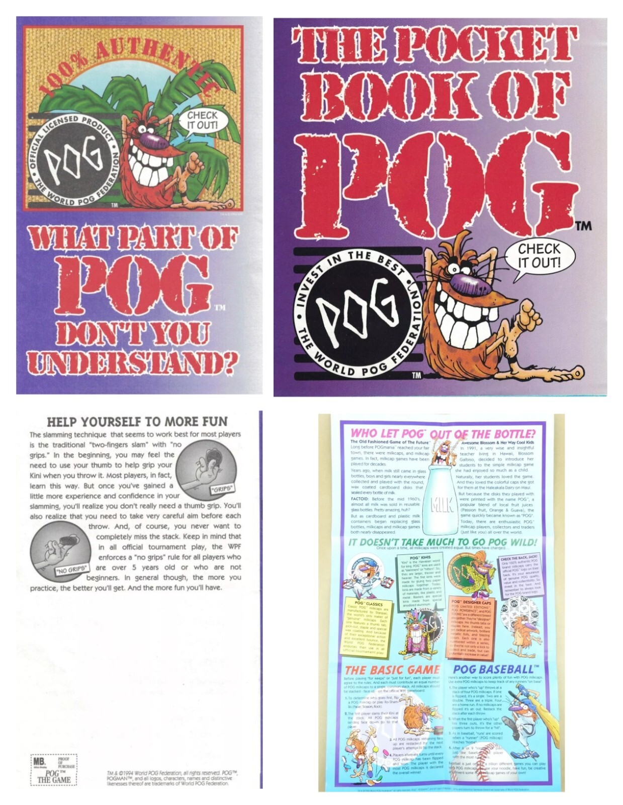 The Pocket Book of Pog Poster & History & Rules Book The World POG Federation