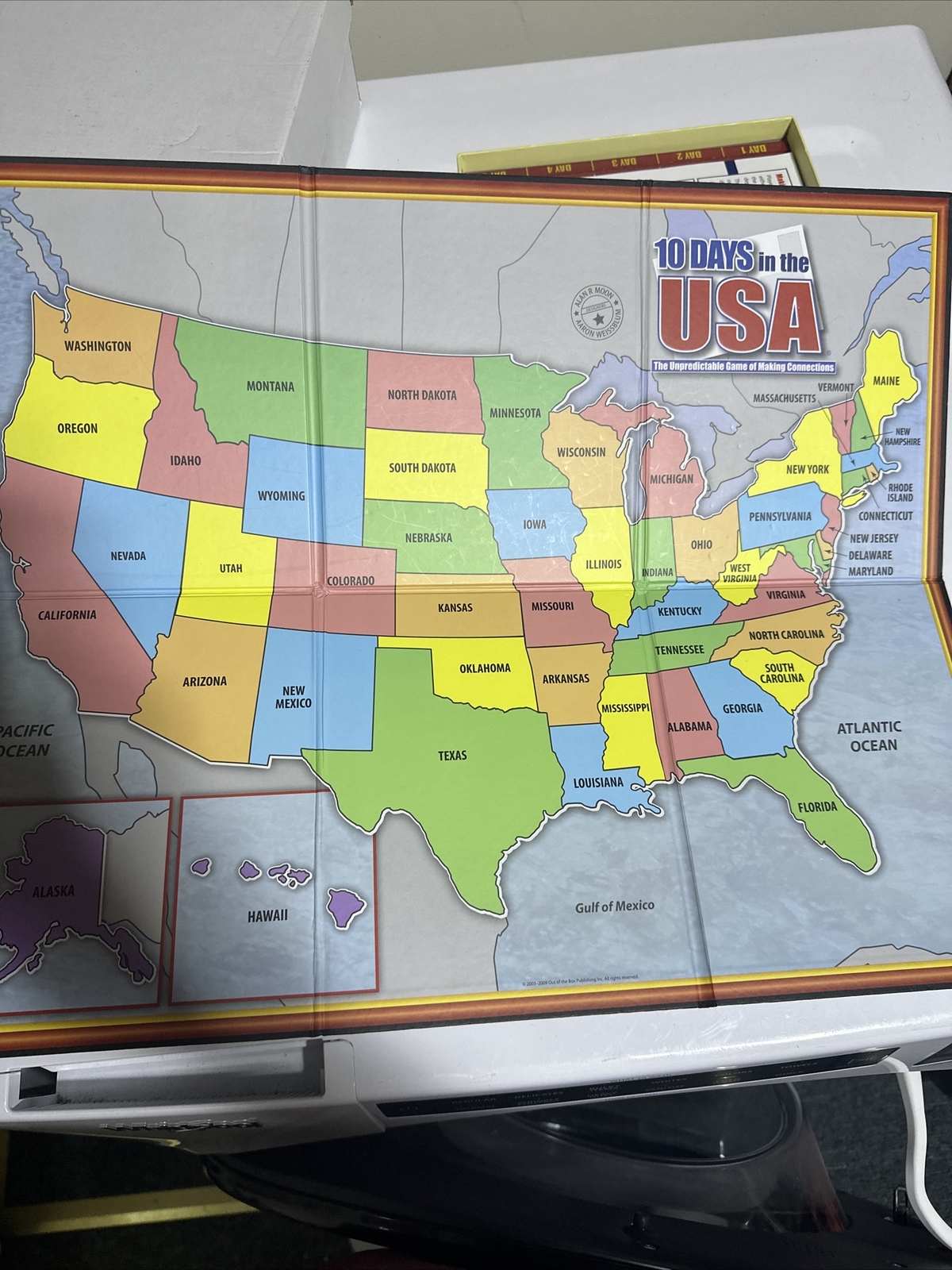 Vintage 10 Days In The USA (1st Ed) “Out Of The Box” Board Game Complete