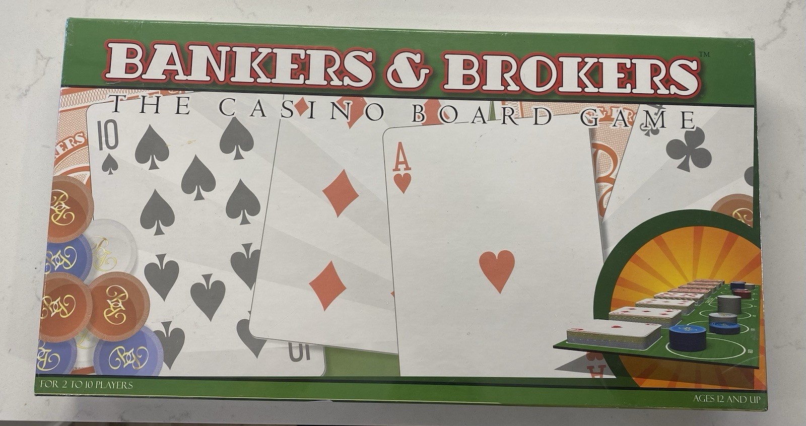 Bankers & Brokers The Casino Board Game Las Vegas Card Game Poker Style NEW
