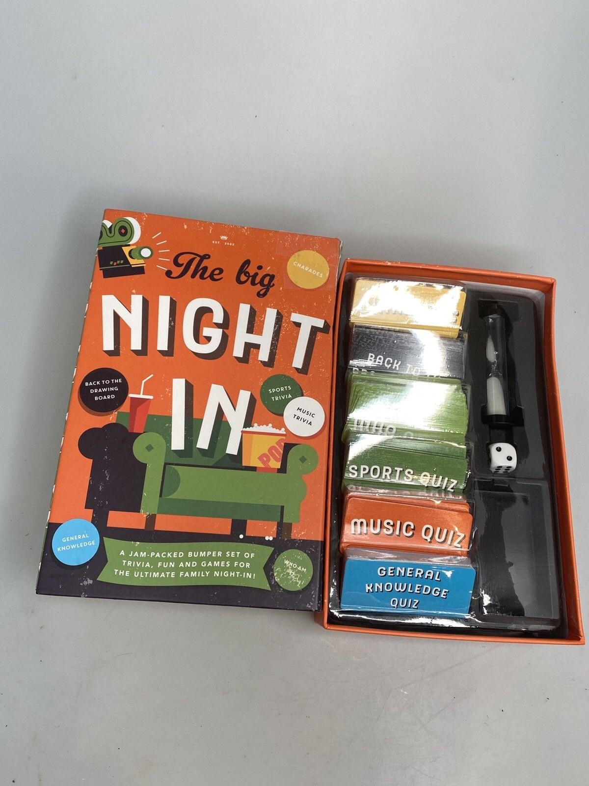 Professor Puzzle The Big Night In Trivia Game Preowned in Box Complete-