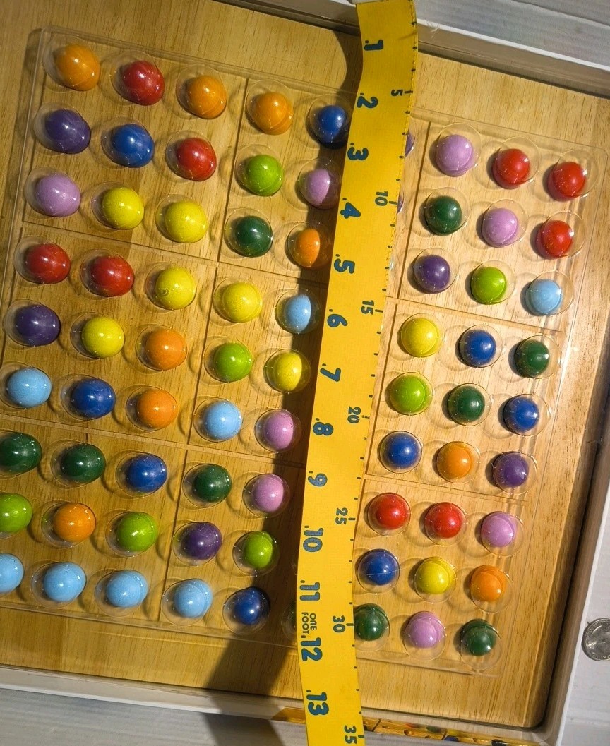 ColorKu Game The Color Sudoku Puzzle Solid Wood w/ Pieces ONLY NO CARDS, READ