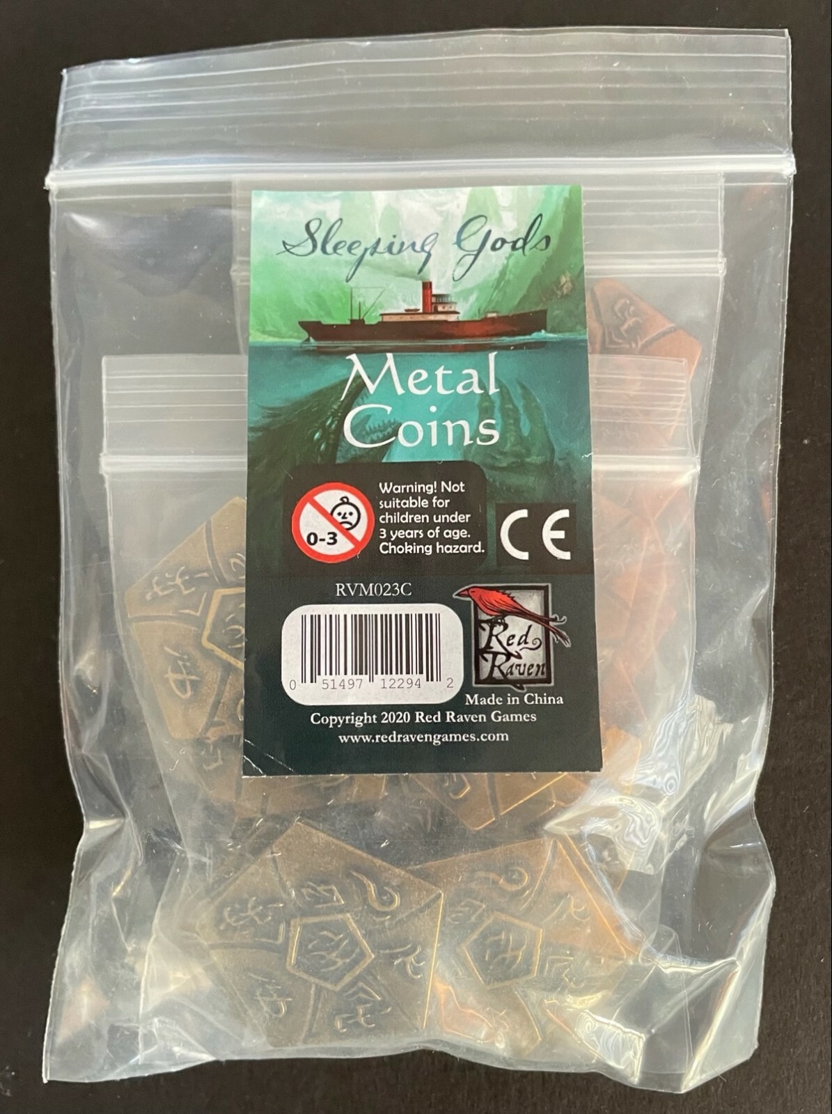 Metal Coins for SLEEPING GODS from Red Raven Games NEW