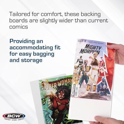 BCW Current Comic Book Backing Boards – 1 Pack (100 Total) | 24 pt., Coated,