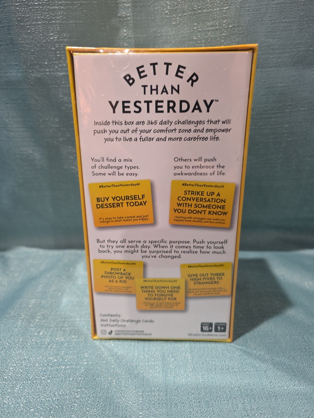 Better Than Yesterday Card Game Of 365 Daily Challenges 2022 Ages 16+ 1+Players