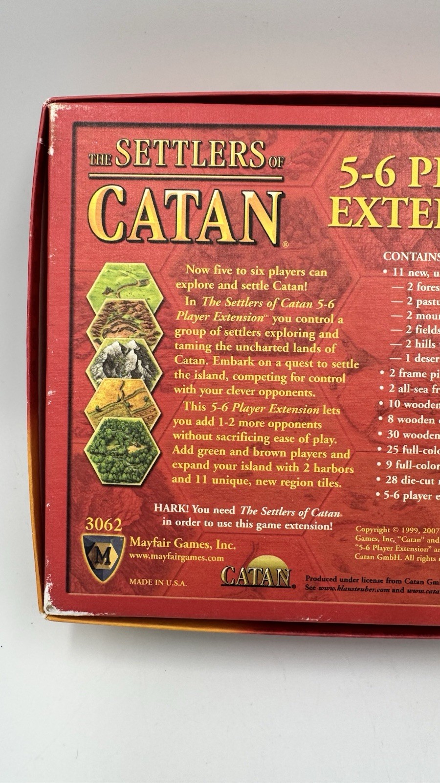 The Settlers of Catan 5-6 Player Extension Mayfair Games #3062 Expansion Sealed