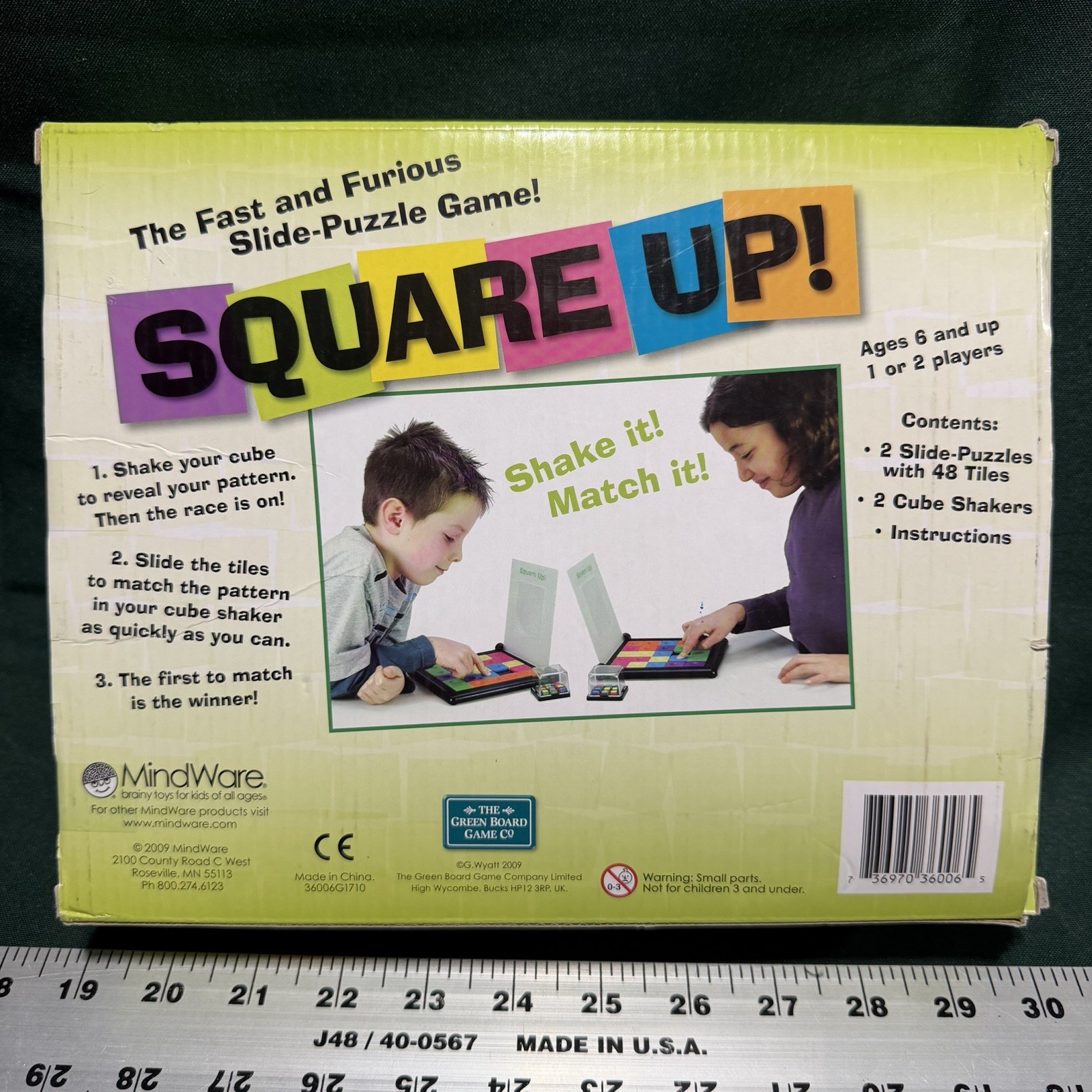 SQUARE UP! Board Game – MindWare – Puzzle Pattern Challenge – Complete – Rubik