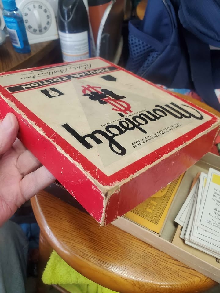 2 Vintage 1930s-1940s Monopoly Game Lot Both Sets Pre-War & Wartime Wooden Piece