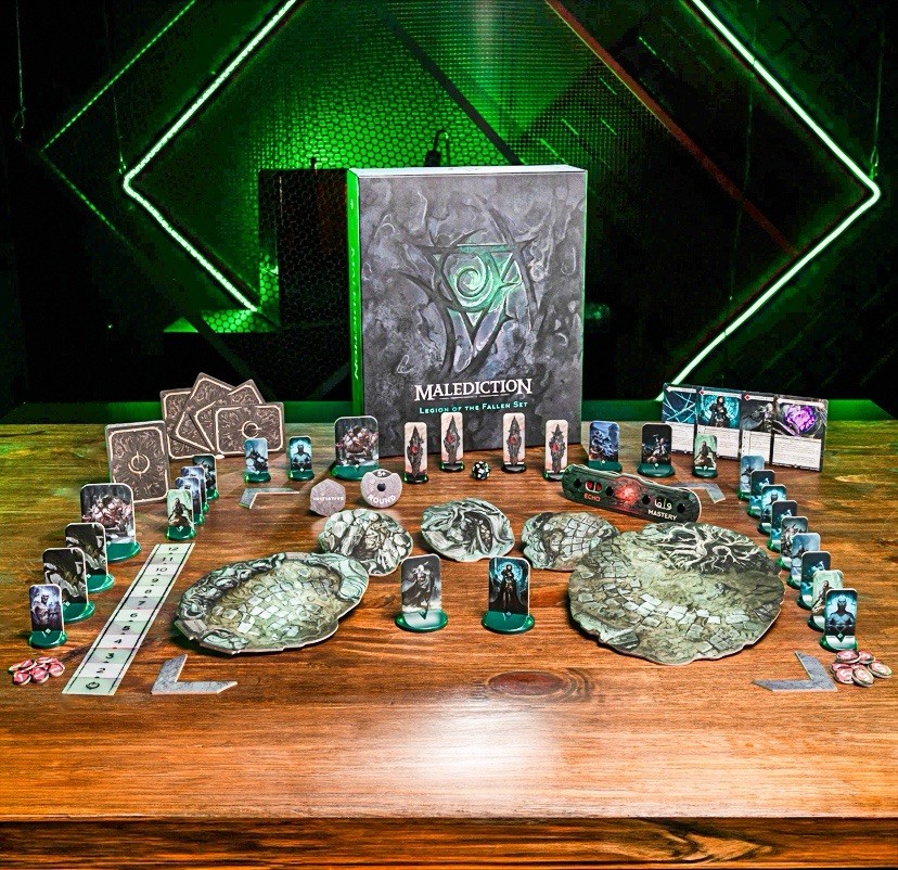 Gamefound Malediction Legacy Pledge Plus 200 Additional Sleeves & Metal Coin New