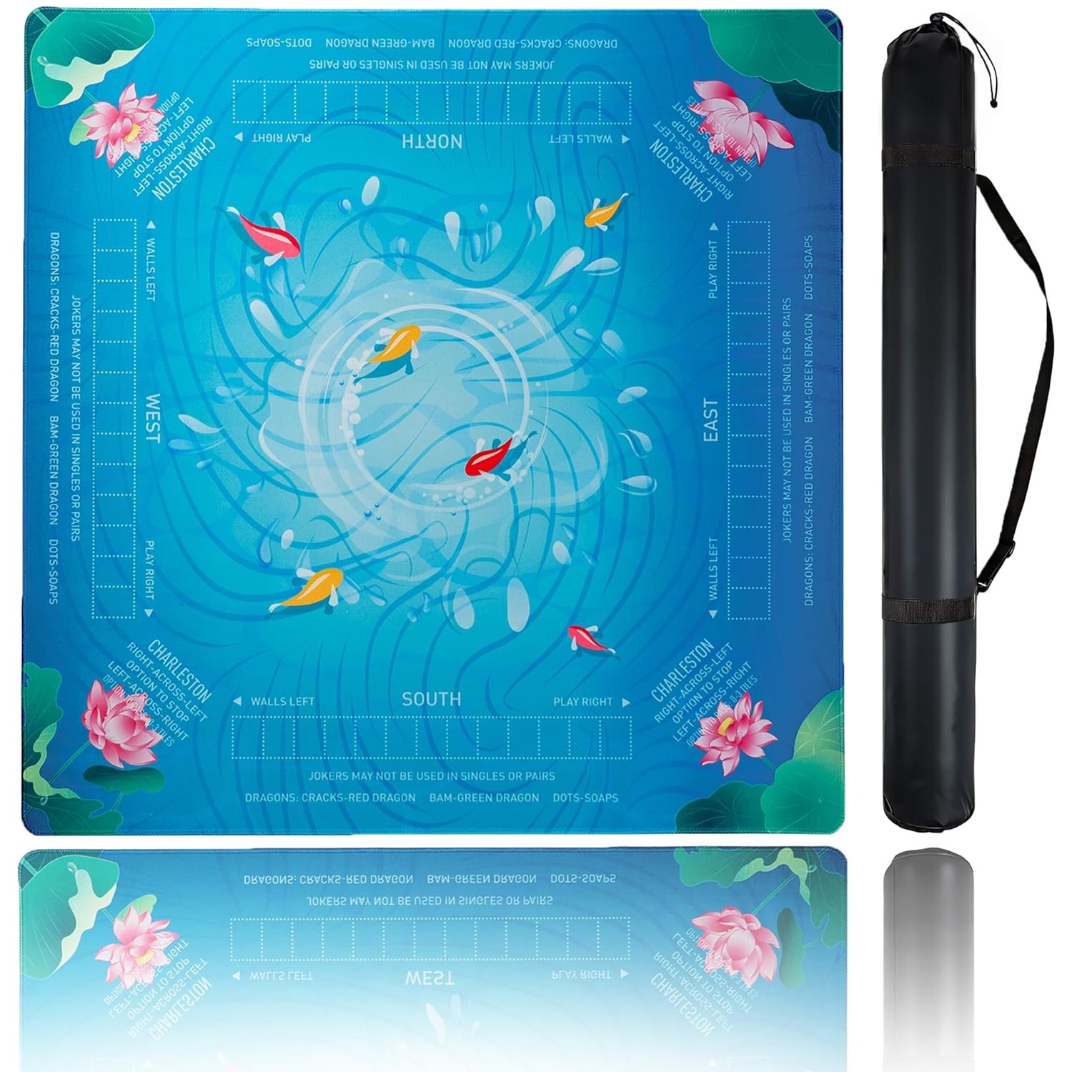 Non Slip Noise Reduction Mahjong Game Table Mat 31.5 x 31.5 Large Size