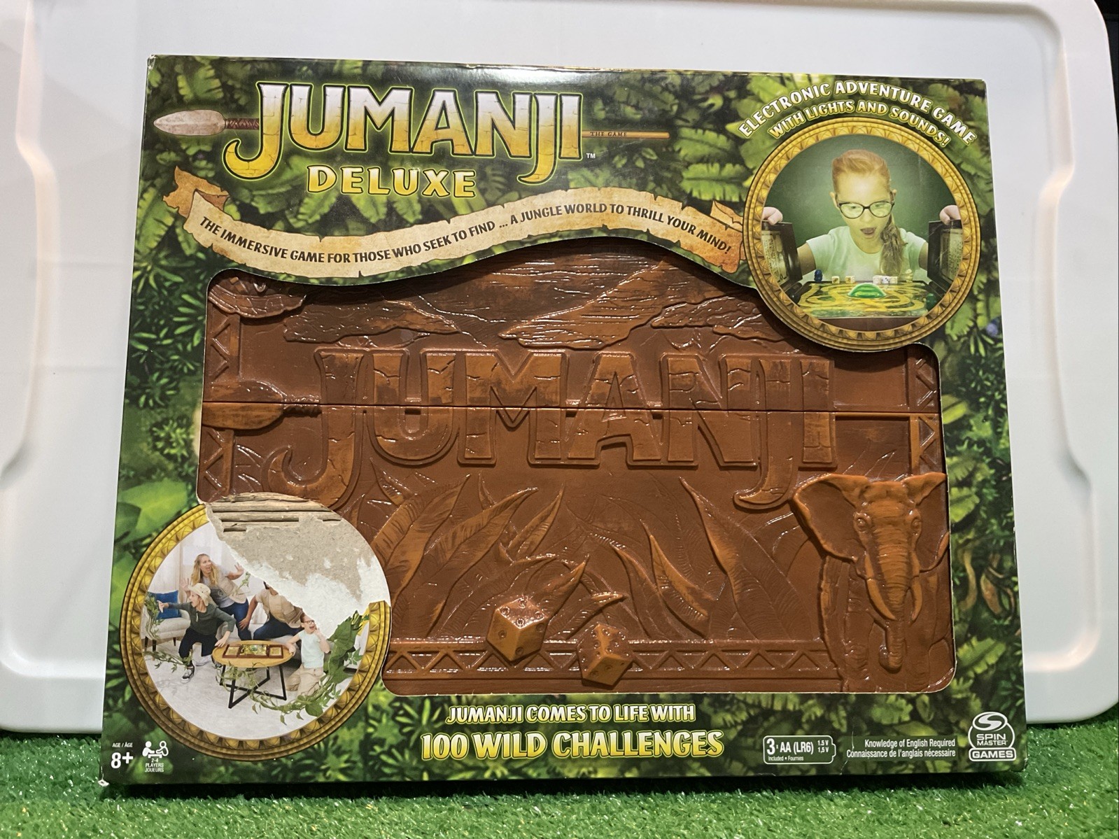Jumanji Deluxe Electronic Adventure Board Game W/ Lights & Sound NIB New Sealed