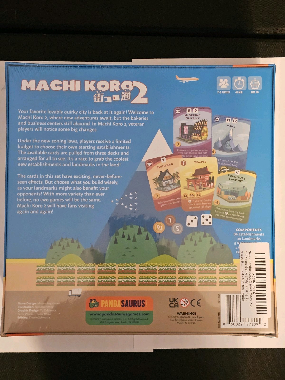 Pandasaurus Machi Koro 2 Board Game