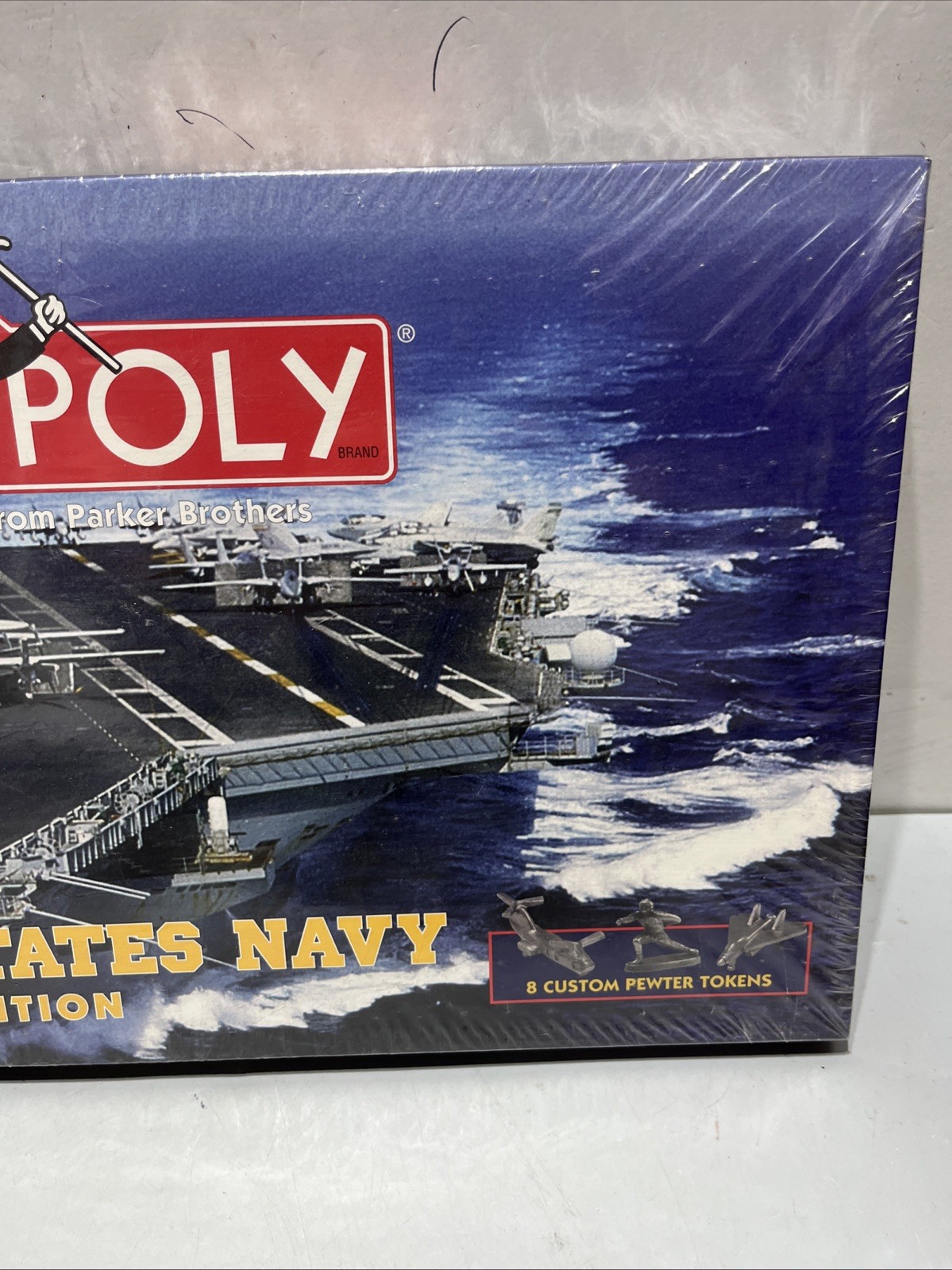 MONOPOLY United States Navy Edition Board Game Parker Bros NEW 1998 Pewter Token