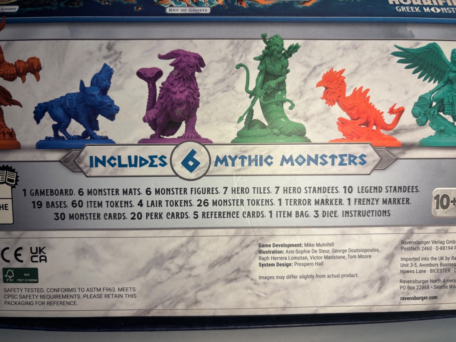 Ravensburger Horrified Greek Monsters Board Game 1-5 Players Ages 10+ Complete