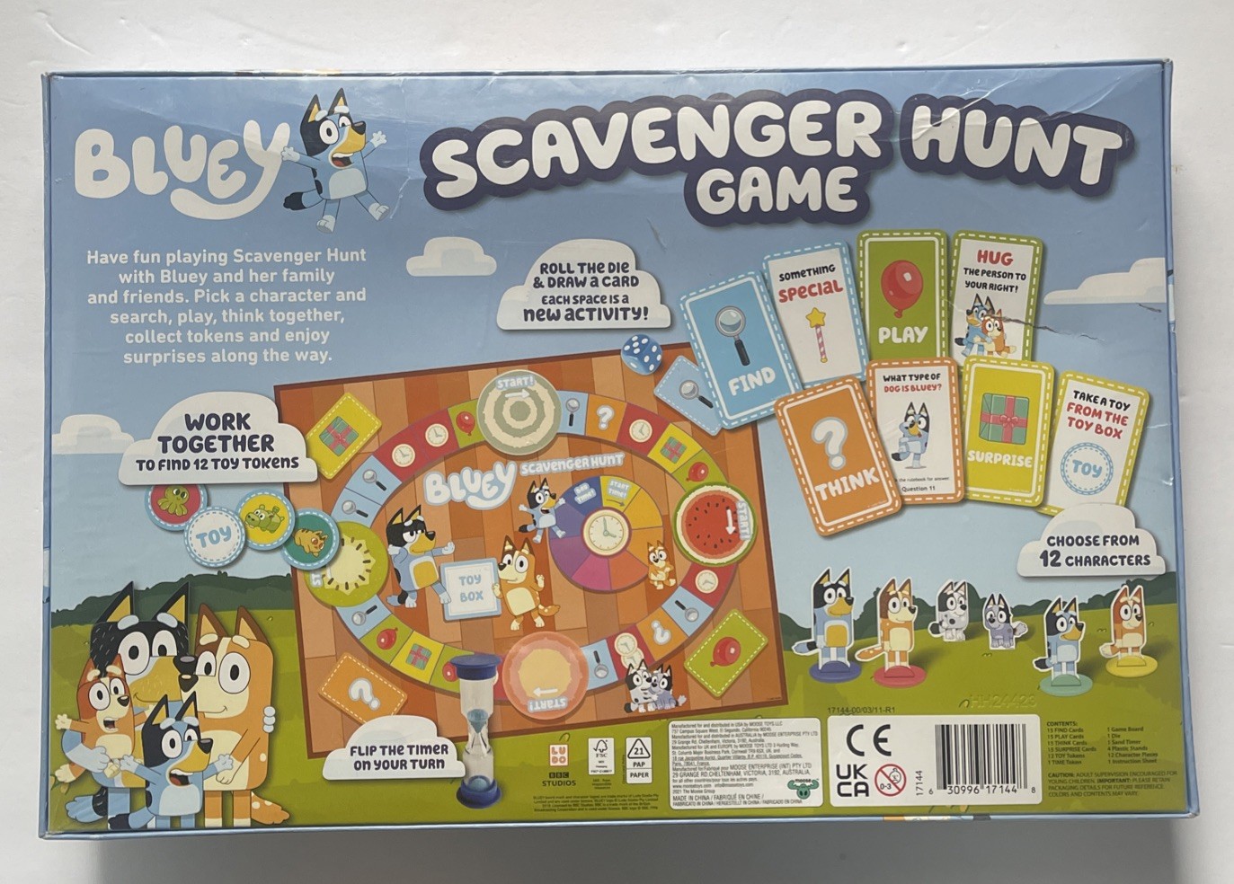Bluey Scavenger Hunt Board Game