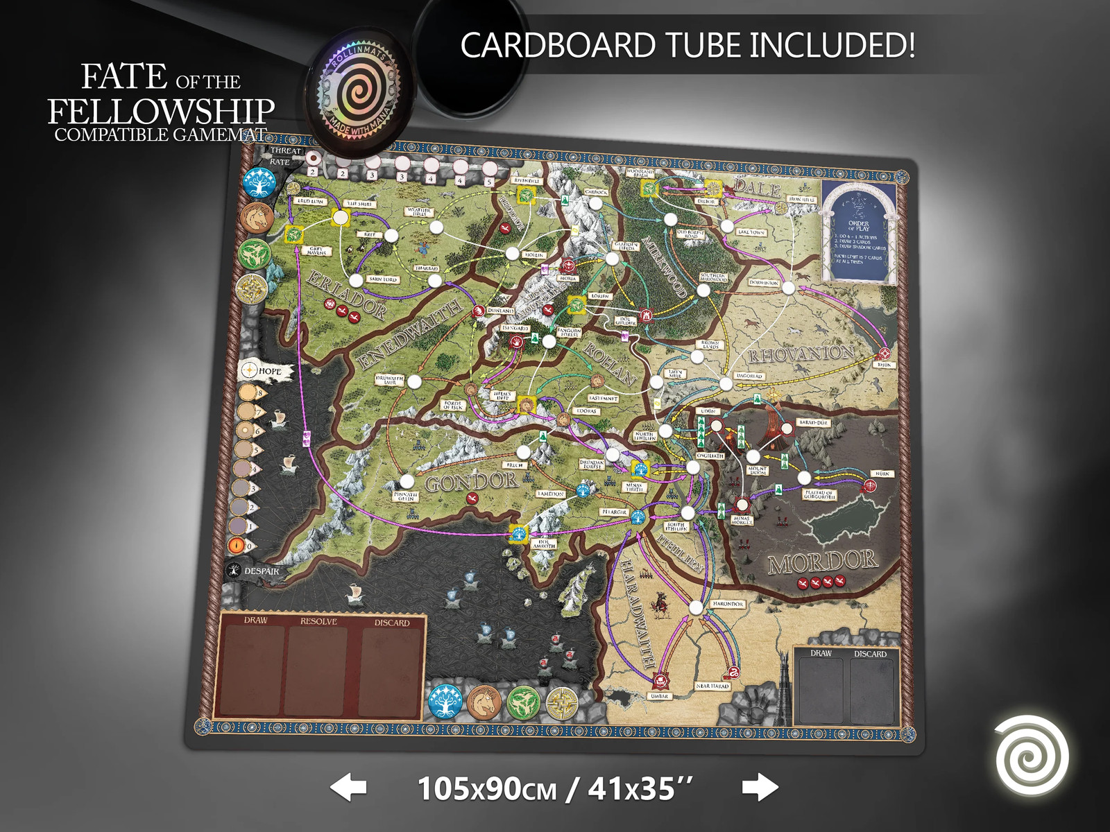 Lord of the rings Fate of the Fellowship (giant size compatible playmat)