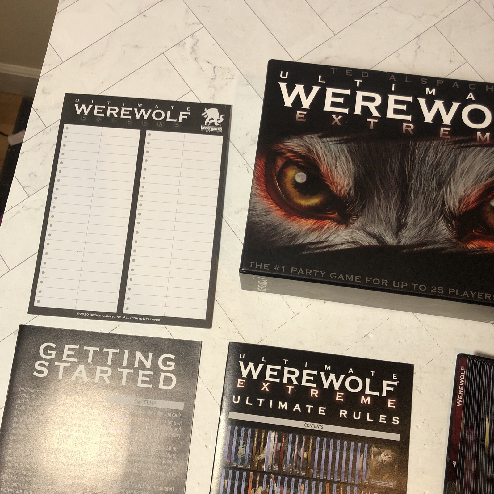Ultimate Werewolf Extreme Edition Family Game Bezier Games Ted Alspach