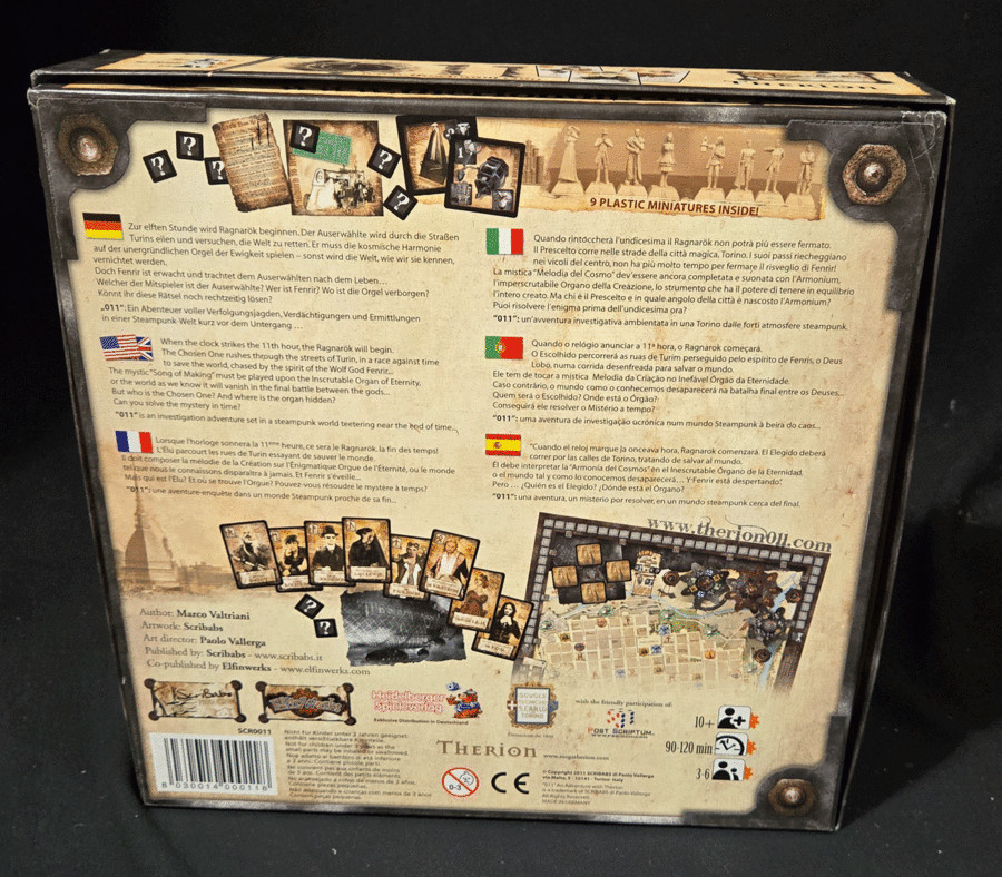 011 Board Game An Adventure With Therion Elfinwerks Steampunk Theme Game