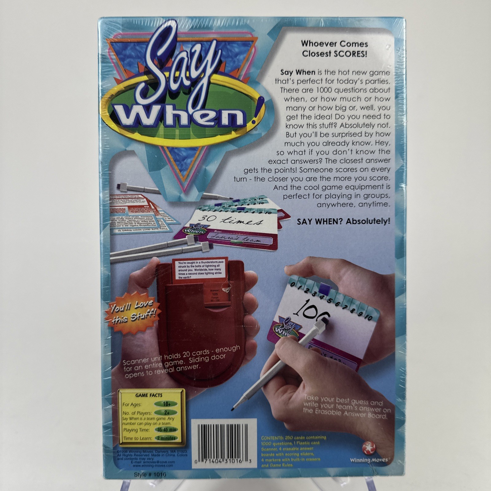 VTG 1998 Say When! Super Fun Party Game Winning Moves Brand New Old Stock