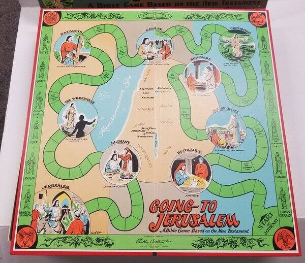 Going To Jerusalem Parker Brothers 1955 Vintage Board Game