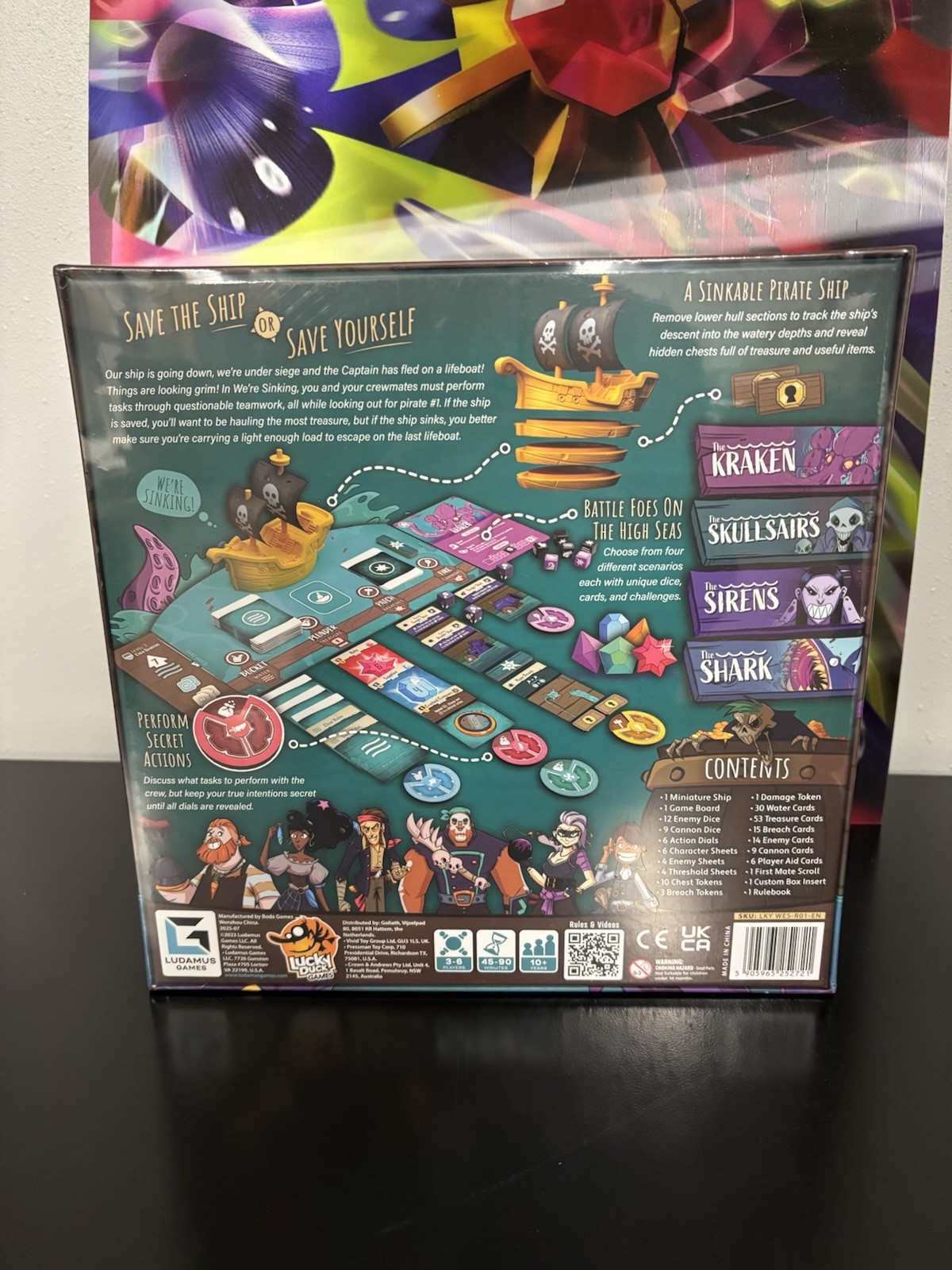 Brand New We’re Sinking! Pirates Dilemma W/ Swords & Souls Expansion Board Game