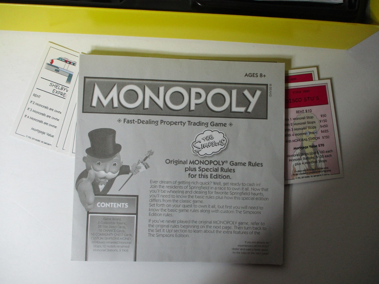 Monopoly The Simpsons 30 Years USAOPOLY 2019 Golden Tokens COMPLETE VERY GOOD