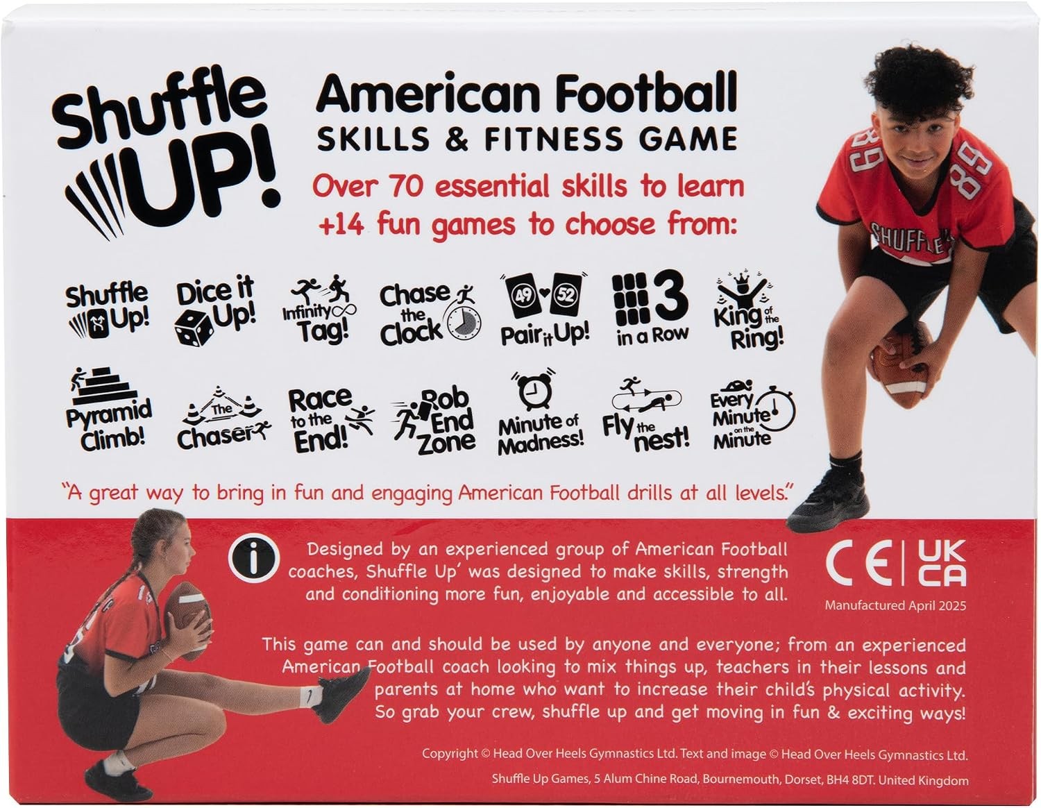 American Football Exercise Cards Shuffle Up 70+ Fun Games