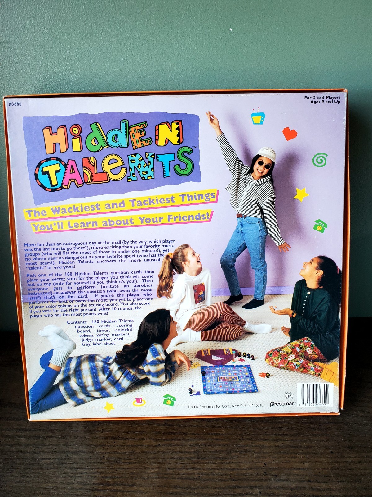 Hidden Talents Board Game 1994 Pressman Sleepover Teen Girl Party Game No timer