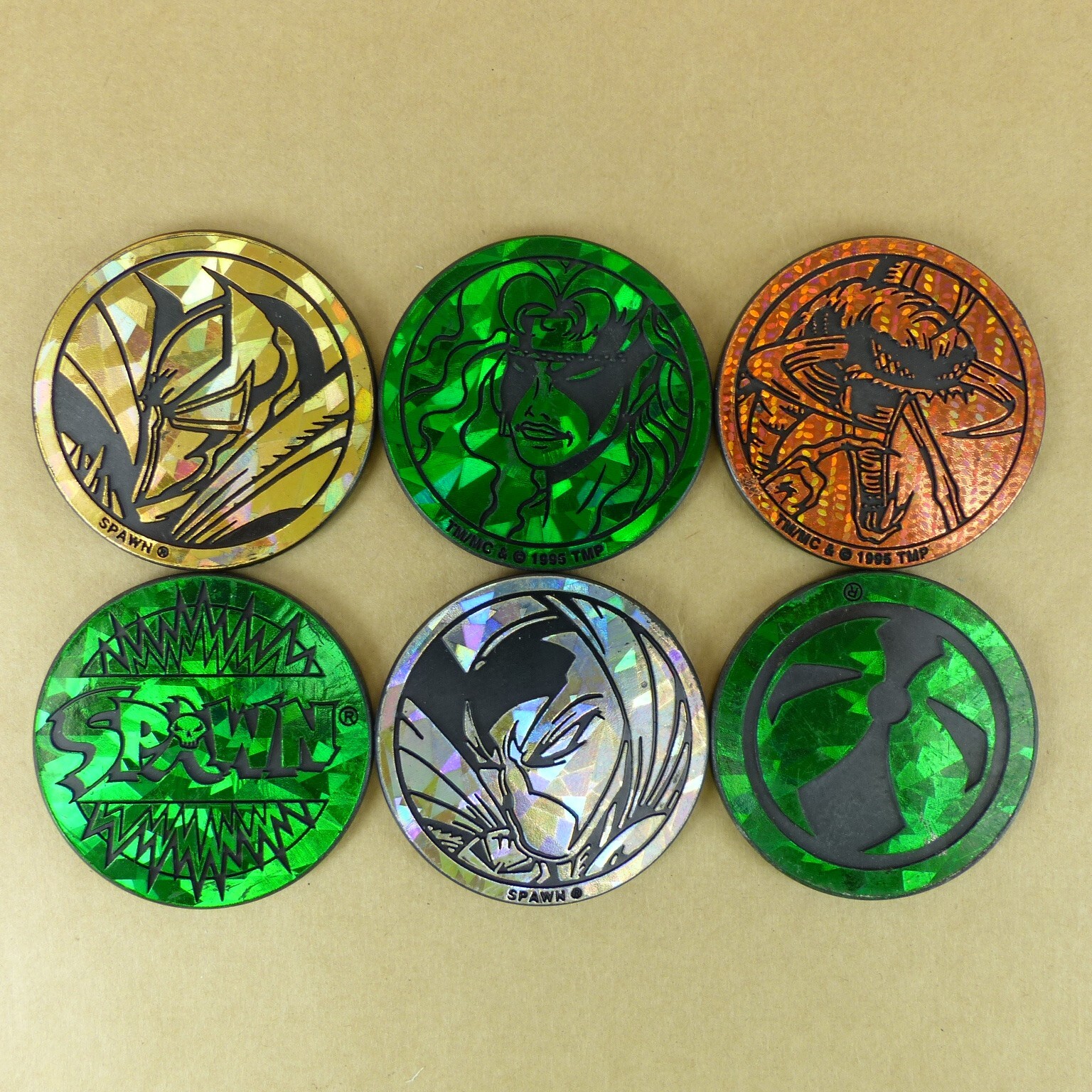 Lot of 6 SPAWN Kini Slammers Authentic The World POG Federation Todd McFarlane
