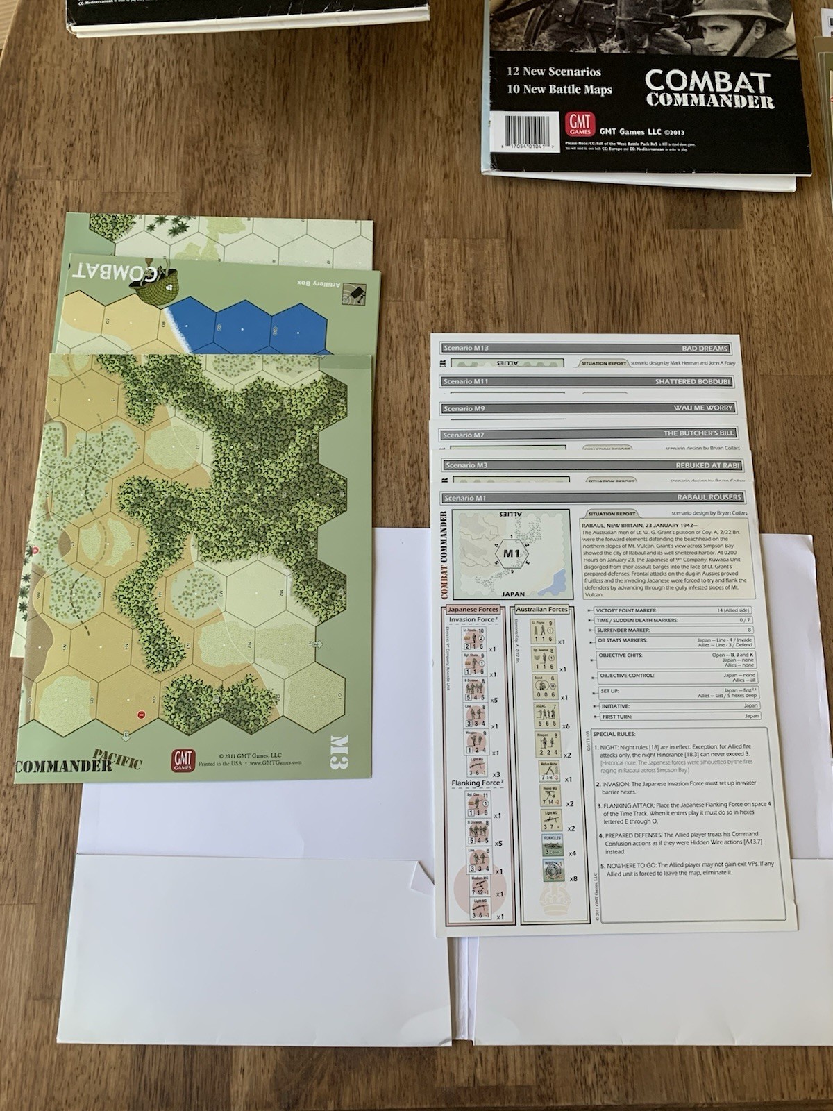GMT Combat Commander GMT battle pack number 1-5, 7 Not sure complete Counters