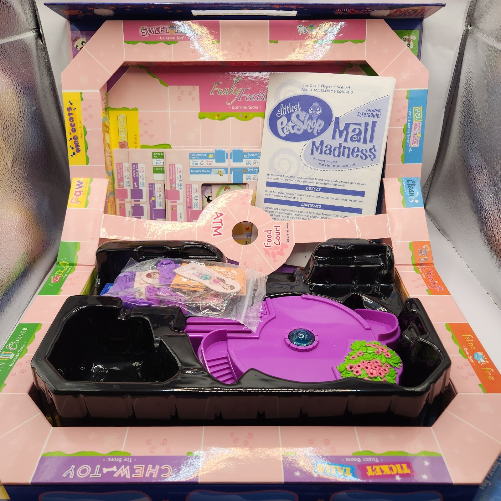Littlest Pet Shop Mall Madness Game COMPLETE Milton Bradley Animals LPS Shopping