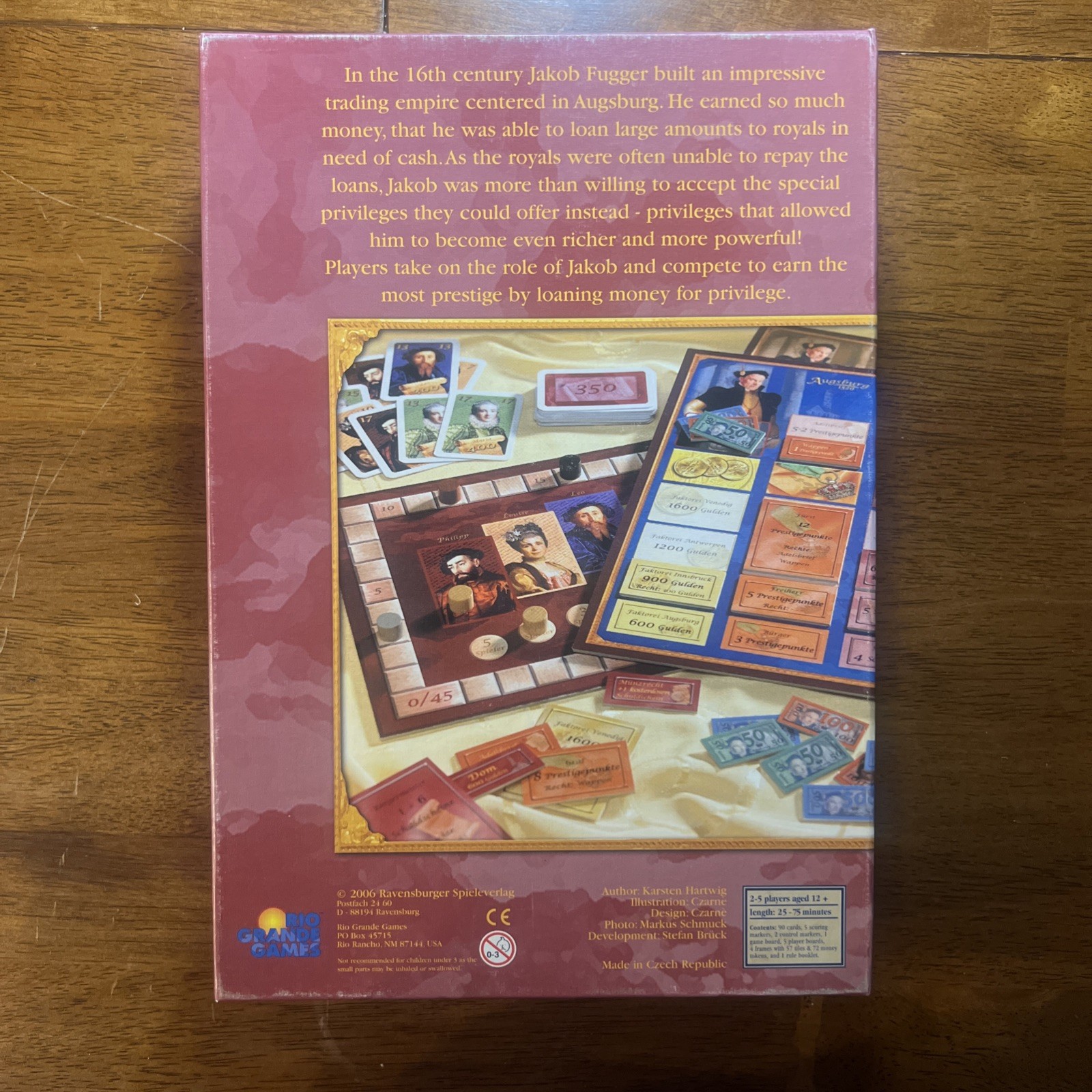 Rio Grande Games Boardgame Augsburg 1520 Karsten Hartwig