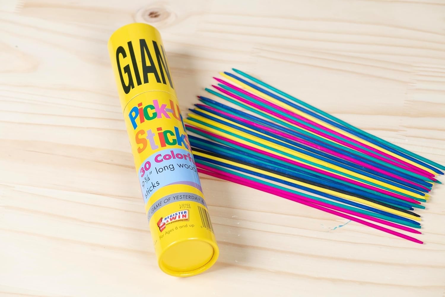 Giant Pick Up Sticks Game Classic Fun Yellow One Size