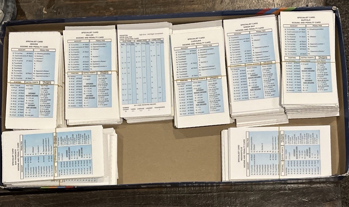 2011 Strat-O-Matic Pro Football Board Game Starter Selector – Includes all Teams