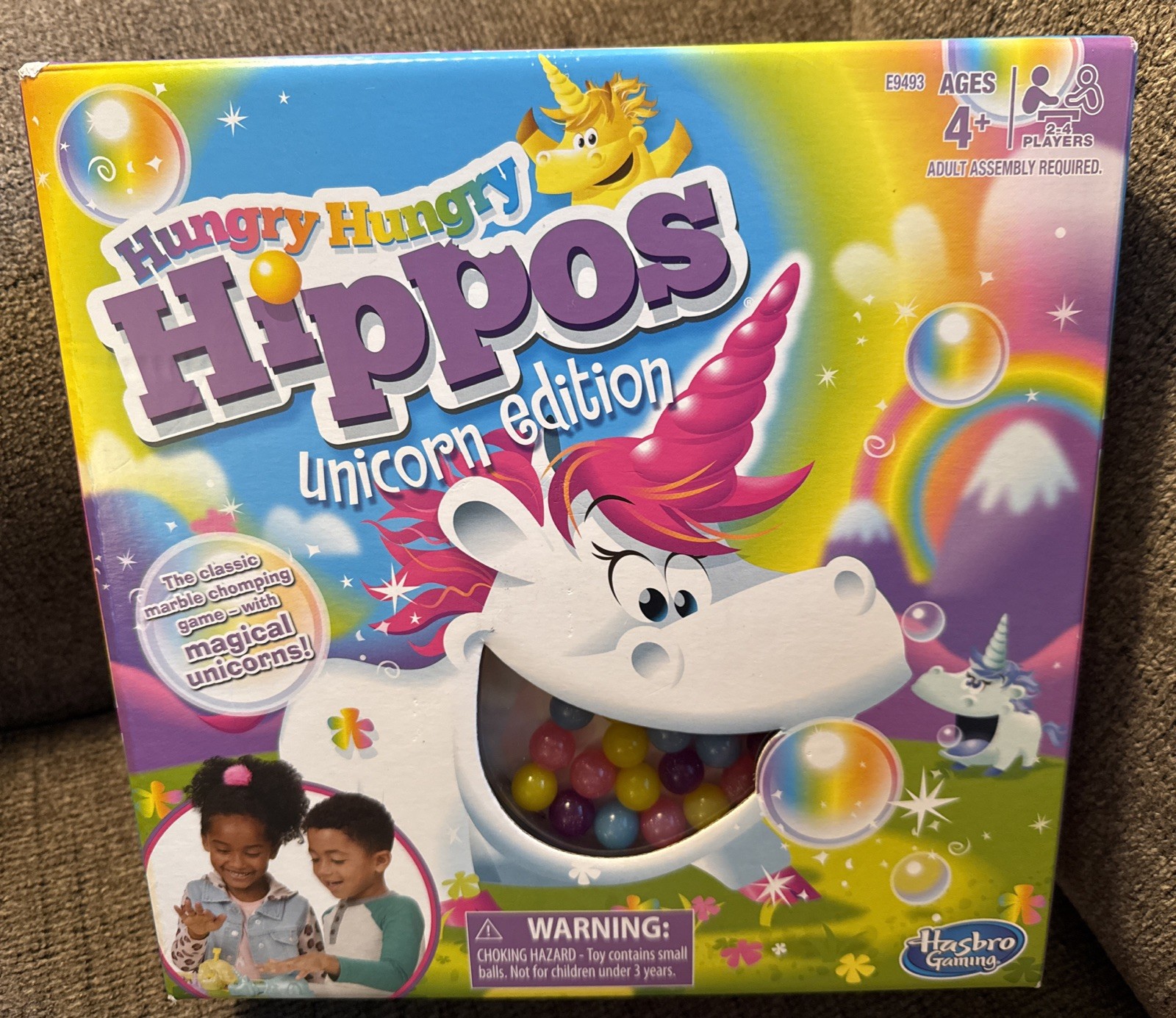 Hasbro Gaming 2020 Hungry Hungry Hippos Unicorn Edition Preschool 4+ New In Box