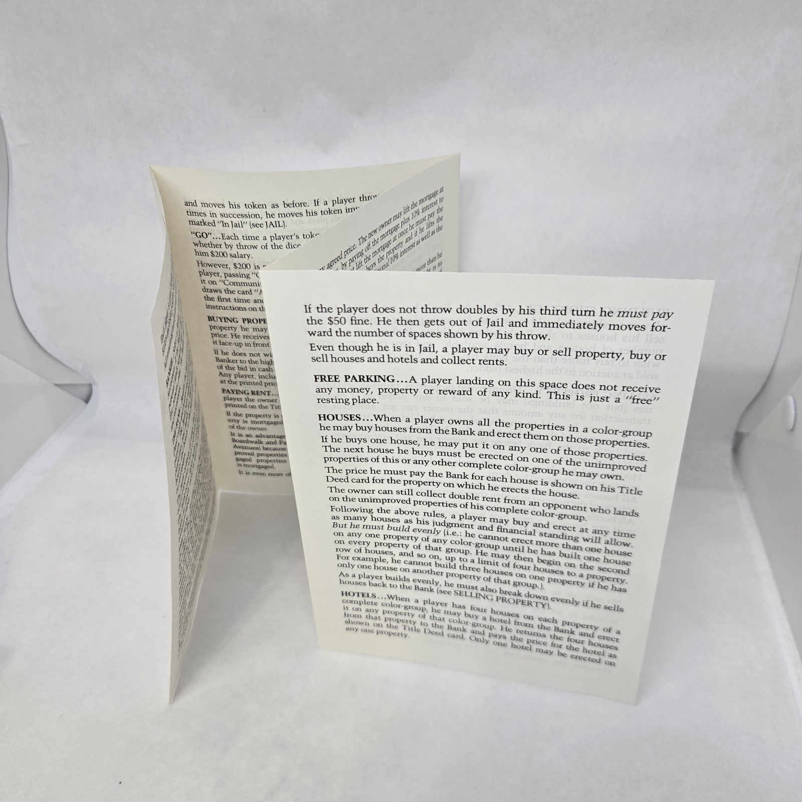 Vintage Classic Monopoly Game Replacement Instruction Manual Rules Booklet ©1973