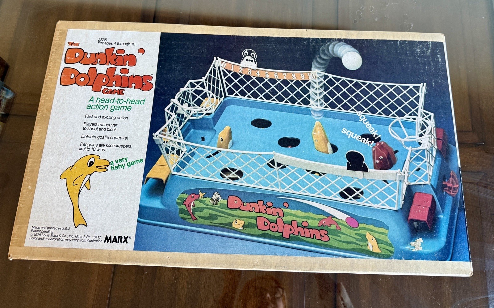 Brand New 1979 Louis Marx The Dunkin’ Dolphins Game 2535 Sealed
