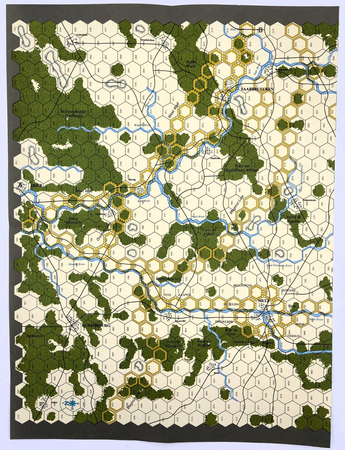 1979 SPI, Victory in the West Game System, Patton’s 3rd Army, Unpunched w/Map