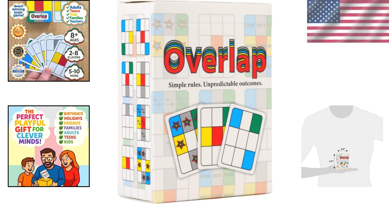 Overlap: Classic Strategic Card Game – Perfect for Couples & Family Gatherings