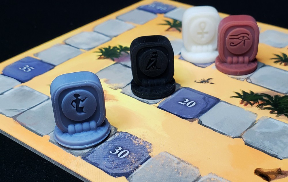 Imhotep: Builder of Egypt Player Tokens 6pcs | Multi-colored 3d Printed Pieces