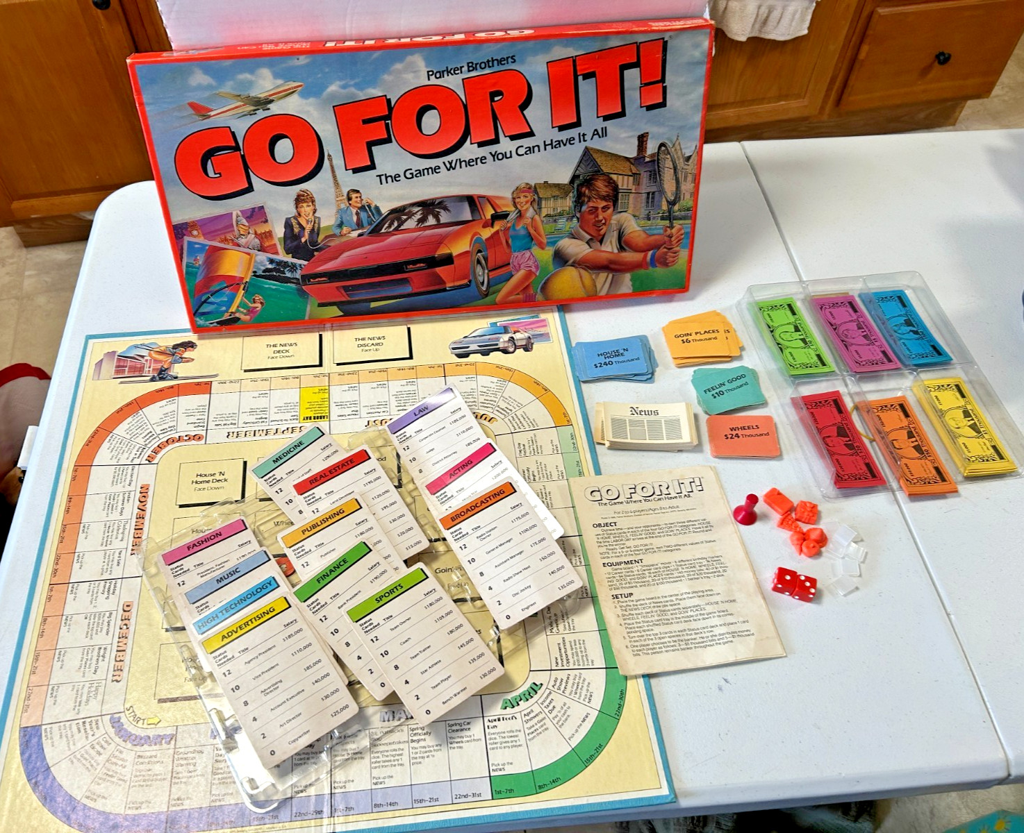 Vintage 1986 Go For It Board Game by Parker Bothers, NICE