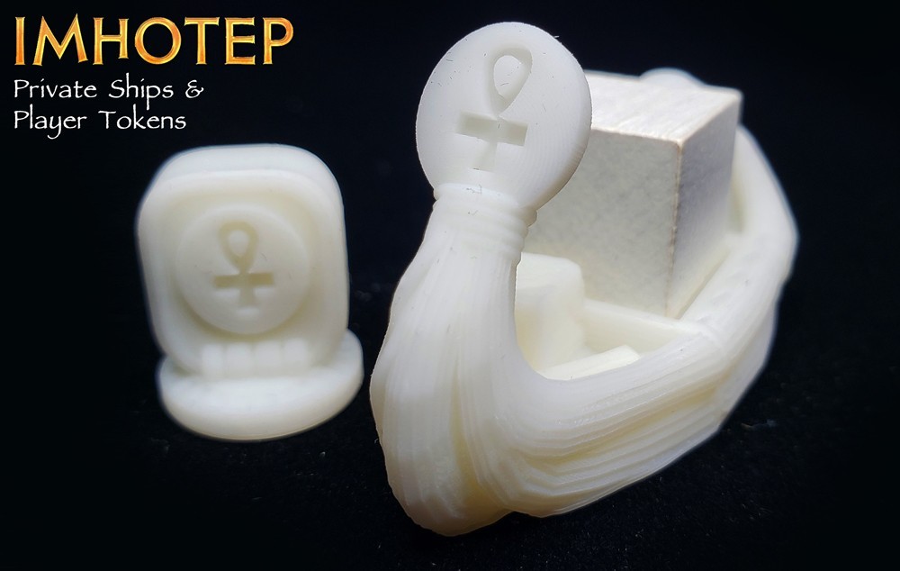 Imhotep: Builder of Egypt Player Tokens 6pcs | Multi-colored 3d Printed Pieces