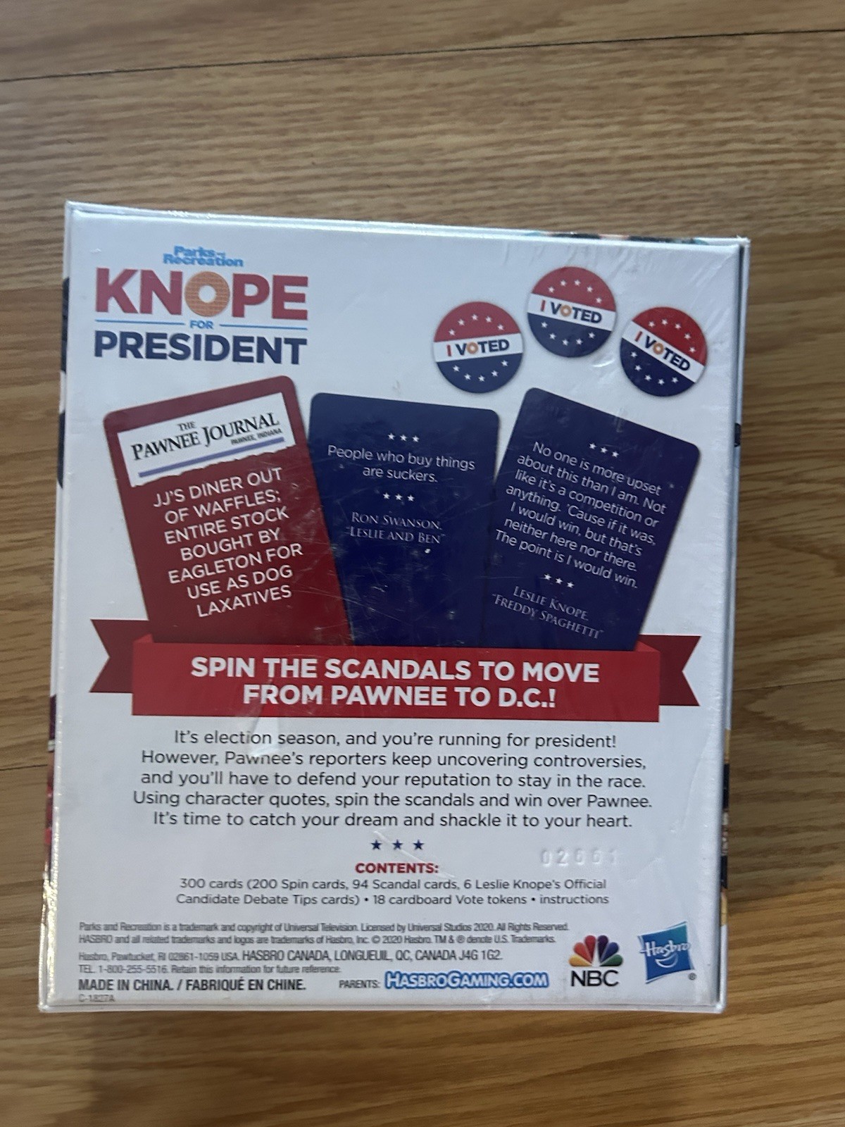 Knope For President Party Card Game for Ages 14 and Up Sealed