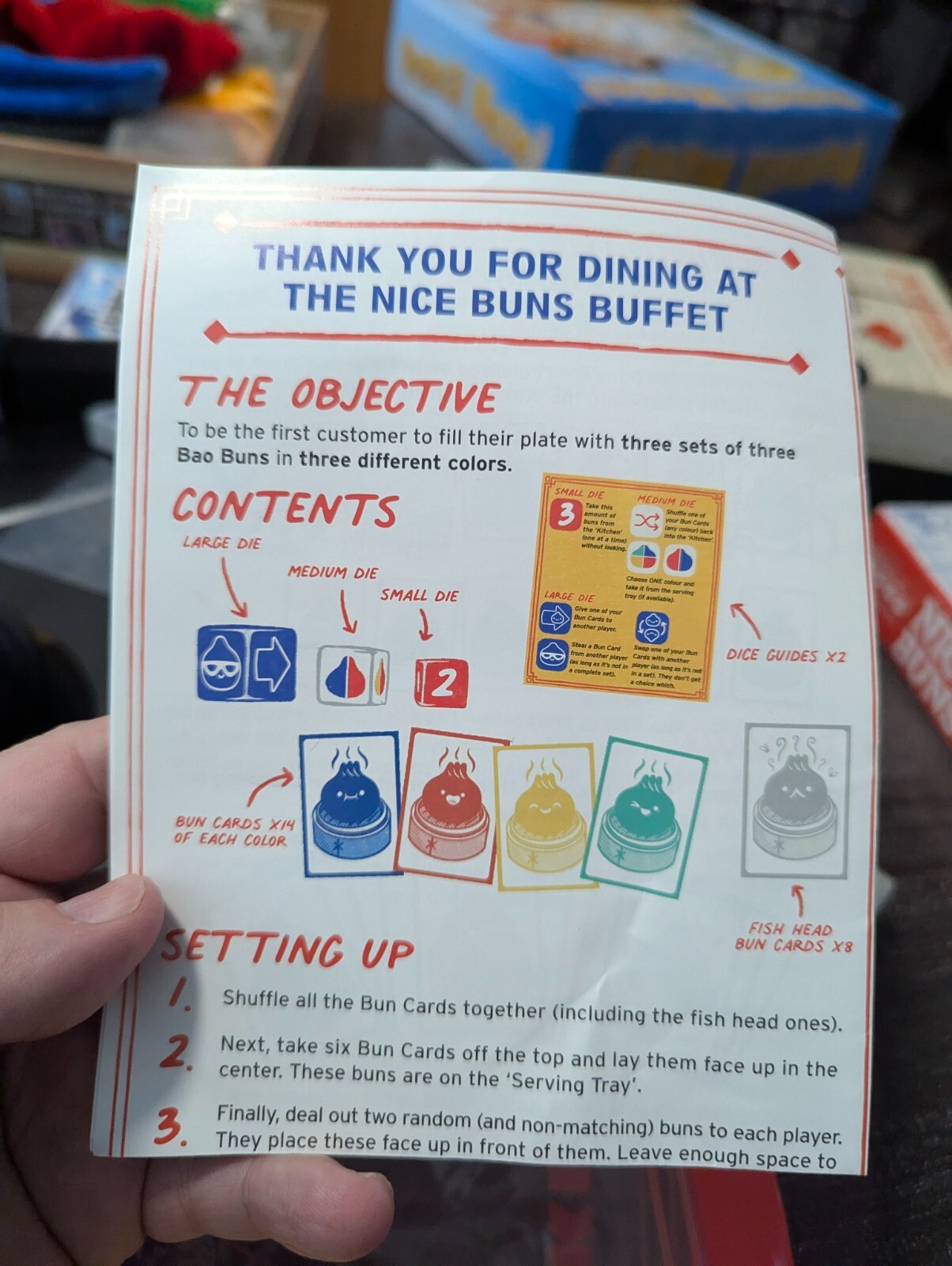 NICE BUNS Dice Card Game from Big Potato Games 100% COMPLETE 2023 OPENED BOX