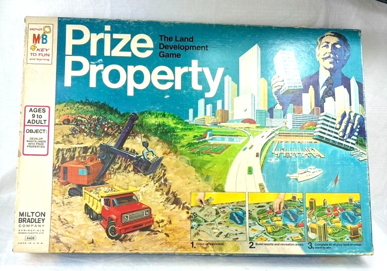 Vintage 1974 Prize Property Board Game Milton Bradley With Instructions