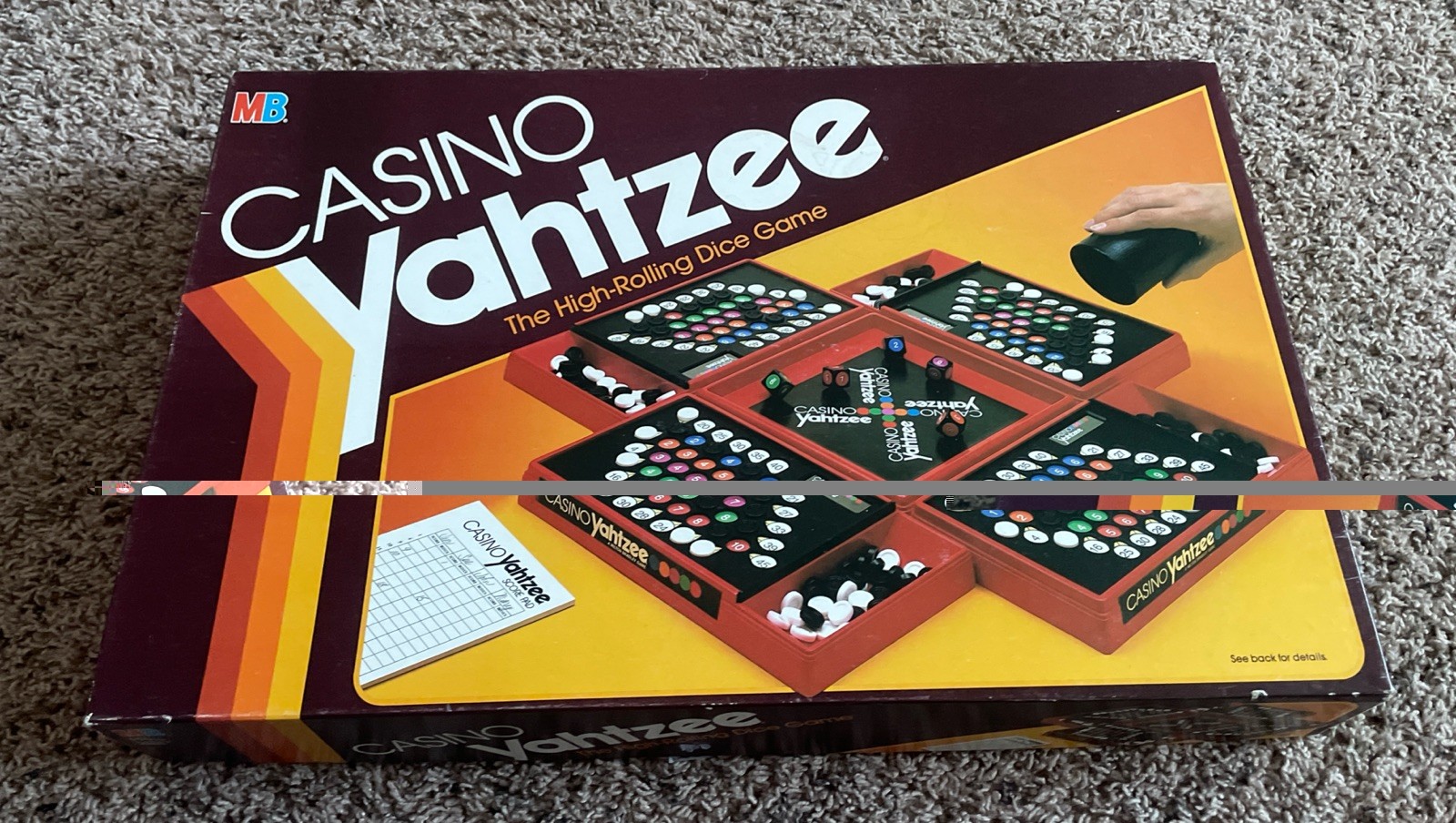 Vintage 1986 Casino Yahtzee Game by Milton Bradley 100% COMPLETE Nice!