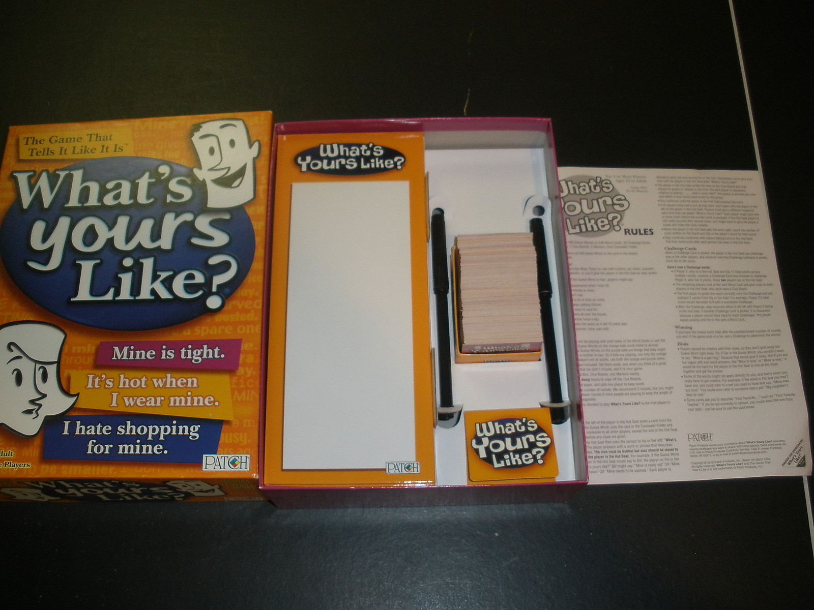 2007 Whats Yours like? Board Game 100% Complete Patch 7415
