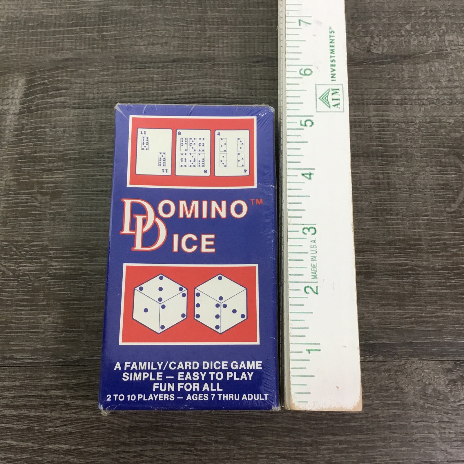 Domino Dice Card Game by Universal Games 54 Cards, 2 Dice, Chips 1981 Sealed